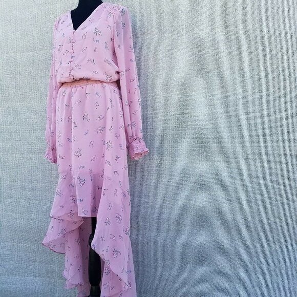 1. State Asymmetrical Long sleeves Floral Dress Womens. Size Small. NWT $119 - Picture 3 of 12